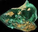 Silky, Fibrous Malachite Crystals - Morocco #42081-2
